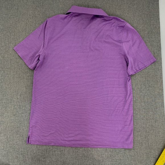 Jos. A. Bank Polo Traditional Fit Medium Purple Short Sleeve Collared - Picture 8 of 9
